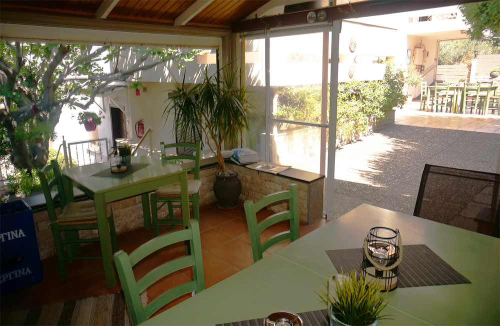 Covered terrace at Villa Stella Apartments Covered terrace at Villa Stella Apartments