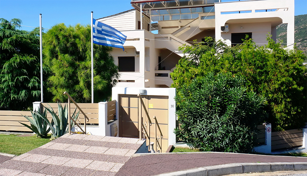 Entrance of Villa Stella Apartments in Palio, Kavala Entrance of Villa Stella Apartments in Palio, Kavala